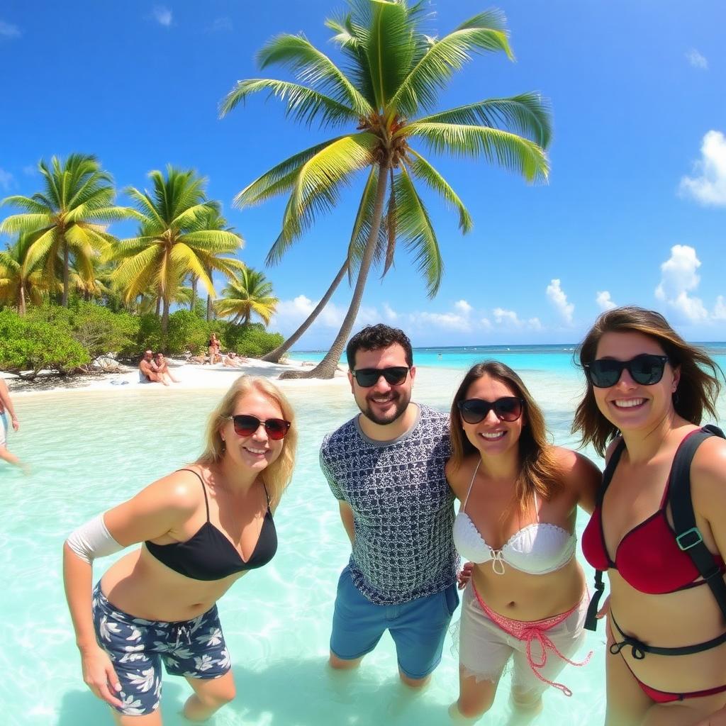 Turistas en Isla Saona